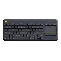 Logitech K400 плюс Беспроводной сенсорный клавиатура с тачпадом Тетрадь Touch Панель Uniflying Tech для портативных ПК для Android Smart ТВ