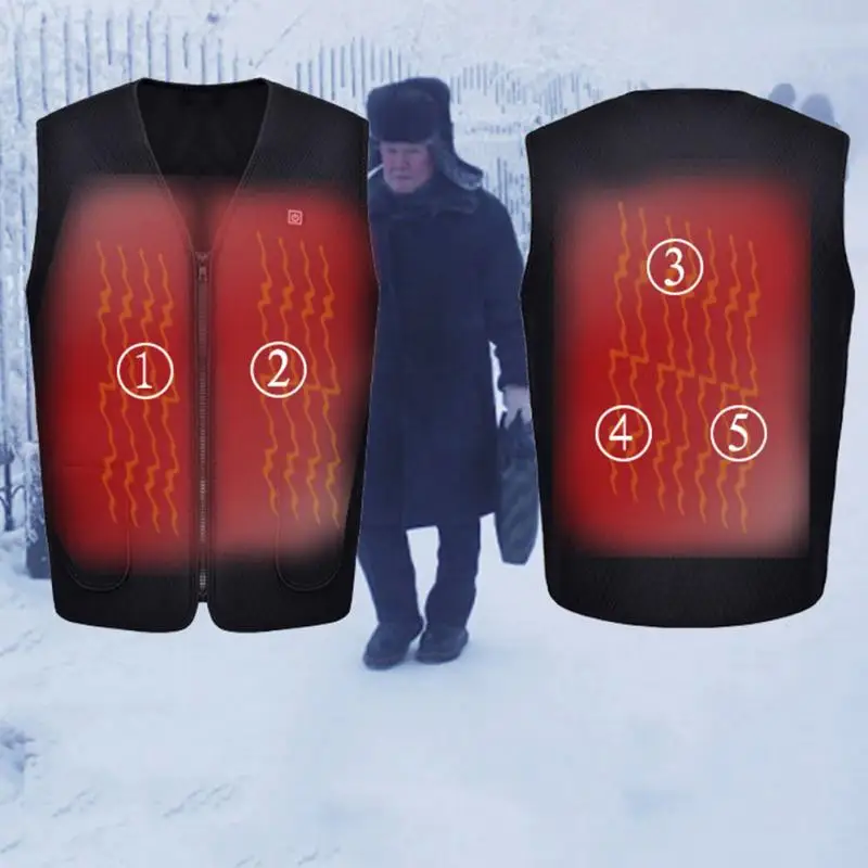 

Unisex USB Electric Heating Vest Adjustable Temperature Heating Vest Waistcoat Heating Warm Jacket