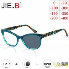 Ацетатная оправа для очков, женские готовые солнцезащитные фотохромные Оправы для близорукости, оправы для оптических очков и линзы по рецепту, очки для близорукости