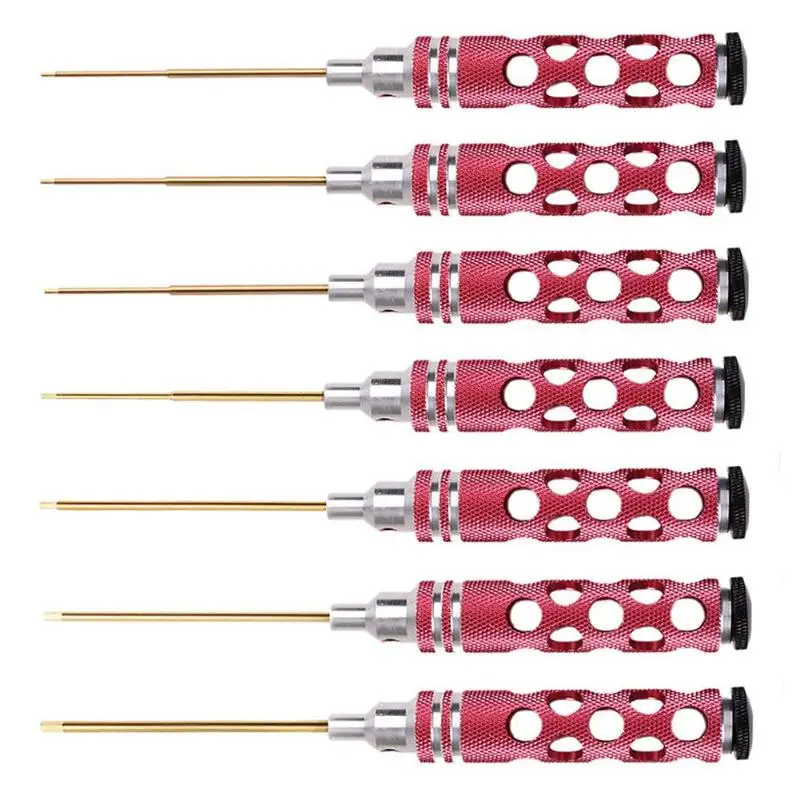 Hollow Handle Plating Hex Screwdriver Set White Steel Titanium RC