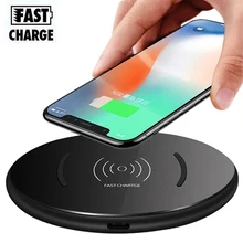 Для samsung S9 S10 Plus S10e S8 iPhone X 8 huawei P30 супер быстрая зарядка 15 Вт QI Быстрая зарядка стекло Беспроводное Зарядное устройство Док-станция