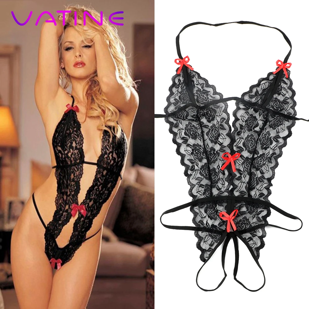 VATINE кружевное сиамское прозрачное 3 точечное нижнее белье эротическое