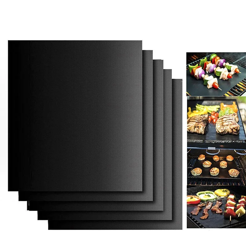 

2/3/5 Pcs 0.2mm Thick Barbecue Grill Mat Baking Sheet Non-stick Reusable Outdoor Picnic BBQ Liner WXV Sale