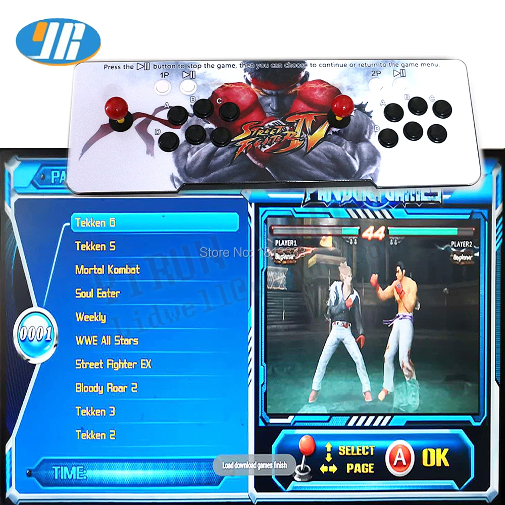 

3D Game Joystick Console 2200 In 1 Games Arcade Console Red Aaron Design Acrylic Mini Game Machine HDMI Fot Home TV