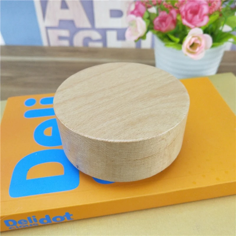Round Blank Music Box Birthday Valentine'S Day Gift Action Figures Figurine Resin Handicraft Miniatures No Specified Music 3