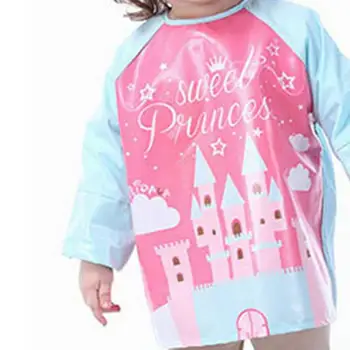 

Cartoon Waterproof Children's Eating Gowns Meals Coat - Long-sleeved Large-size Cotton Reverse-wear Kindergarten