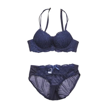 

Push Up Bra Lace Bra And Panty Set Women’s Embroidery Deep V Bikinis Set Knicker