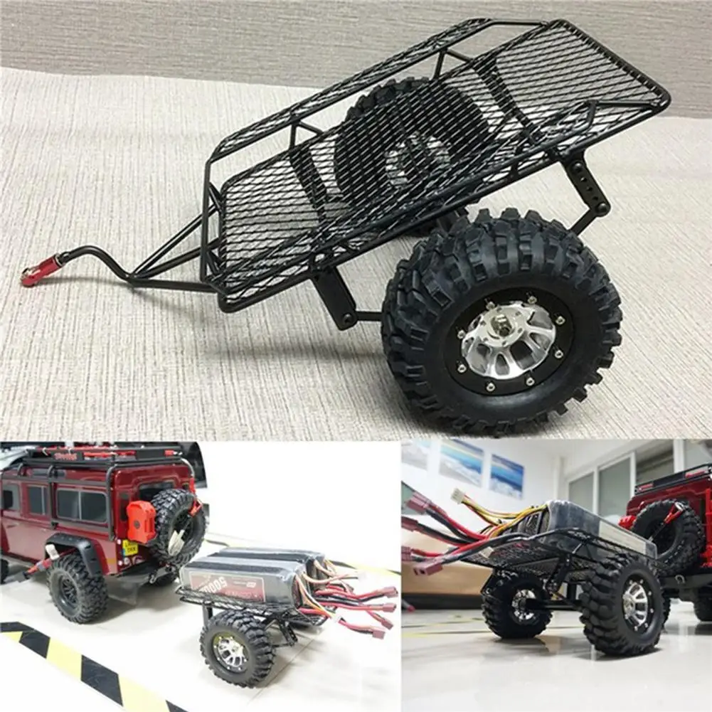 

LeadingStar DIY Simulate RC Crawler Metal Drag Hitch Mount Tow Trailer for 1/10 RC CAR D90 SCX10 CC01 TRX-4