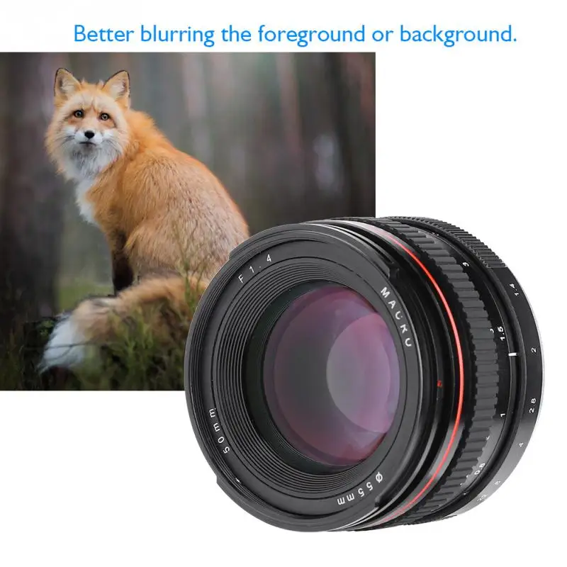 

50mm f/1.4 Fixed Focus Large Aperture Full-frame Manual Lens for Canon Nikon DSLR Camera
