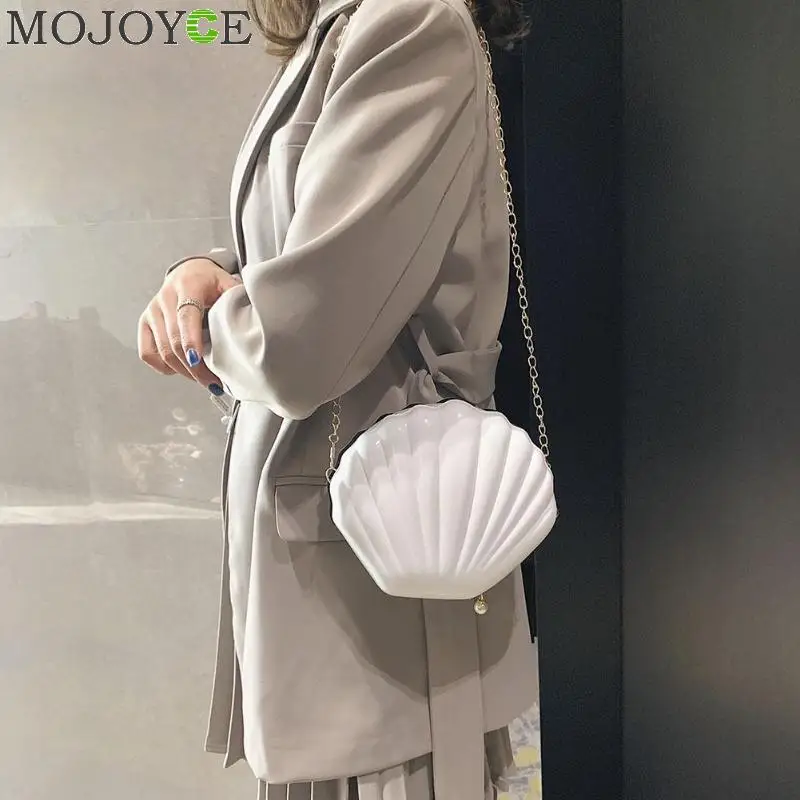 جديد أزياء العلامة التجارية Crossbody حقيبة تصميم الحلو قذيفة سلسلة حقيبة كتف حقيبة صغيرة الفتاة حقيبة ساعي يد