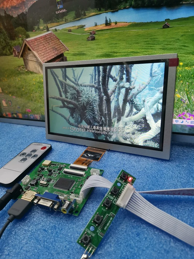 8 дюймовый ЖК экран 1024X768 дисплей HDMI + VGA AV плата управления водителем