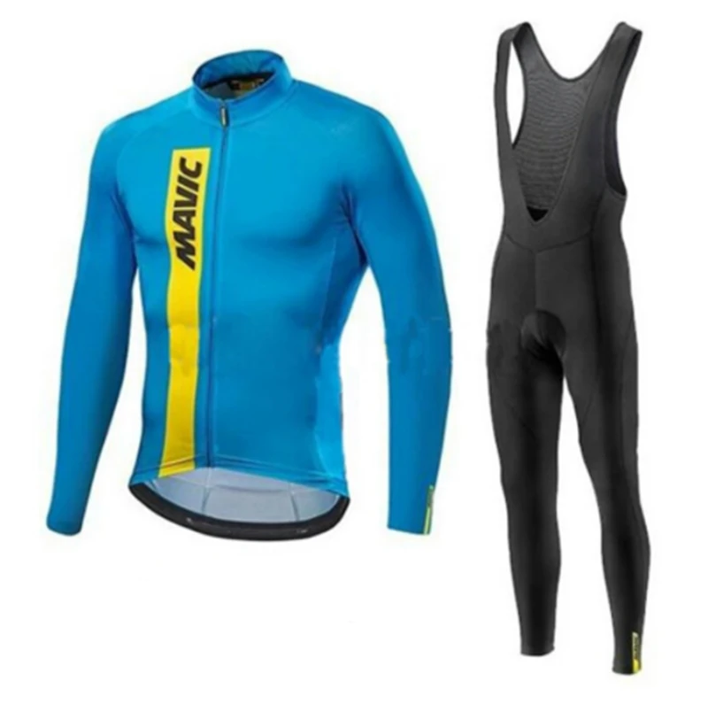 Spring Ropa Ciclismo Hombre MTB Long Sleeve Cycling Clothing 2019 Pro Team Mavic Cycling Jersey Set Men's Triathlon Skinsuit