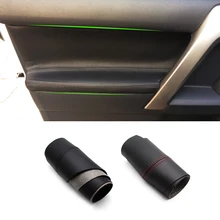 Для Toyota Prado 2010 2011 2012 2013 4 салфетками из микрофибры для чистки оптических кожи Межкомнатная дверь Панель Защитная крышка Накладка