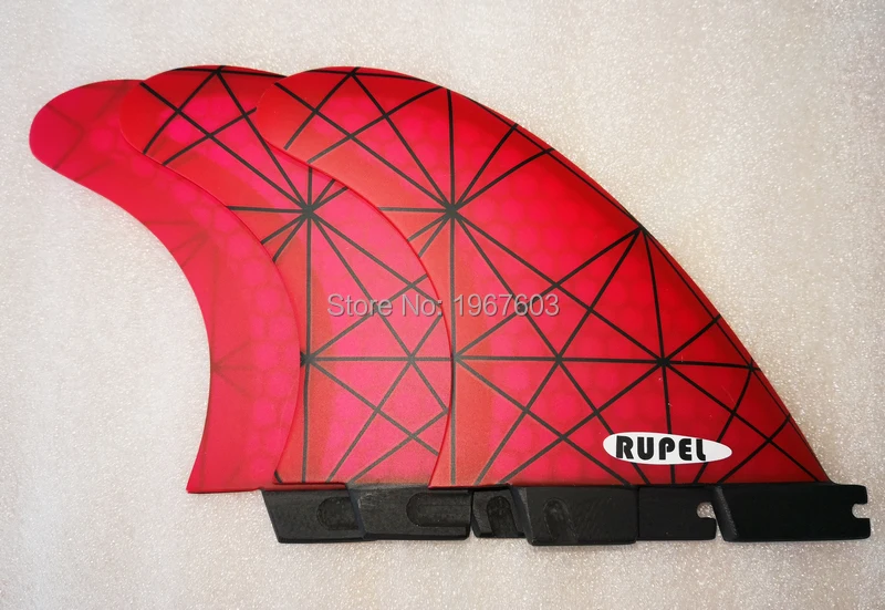 

Surfing Accessory FCS II Surfobard Fins G5 FCS 2 Tri set Surf Fin with Fin Bag surfboard red M