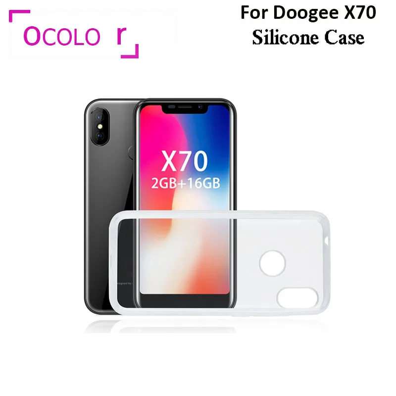 ocolor For Doogee X70 Silicone Case Transparent TPU Cover Smartphone Protective Mobile Phone In Stock | Мобильные телефоны и