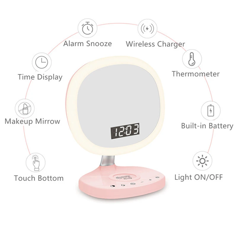 Многофункциональная лампа для макияжа Led Qi Pad зарядка беспроводной держатель