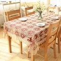 

New Hot Sale High Quality Delicate Full Lace Tablecloth Elegant Wine Lace Table Cloth Overlays Europe Home Towel Textiles