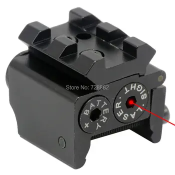 

Hunting Tactical Mini Red Dot Laser Sight With Mount for Rifle Picatinny Weaver 20mm Rails Mount