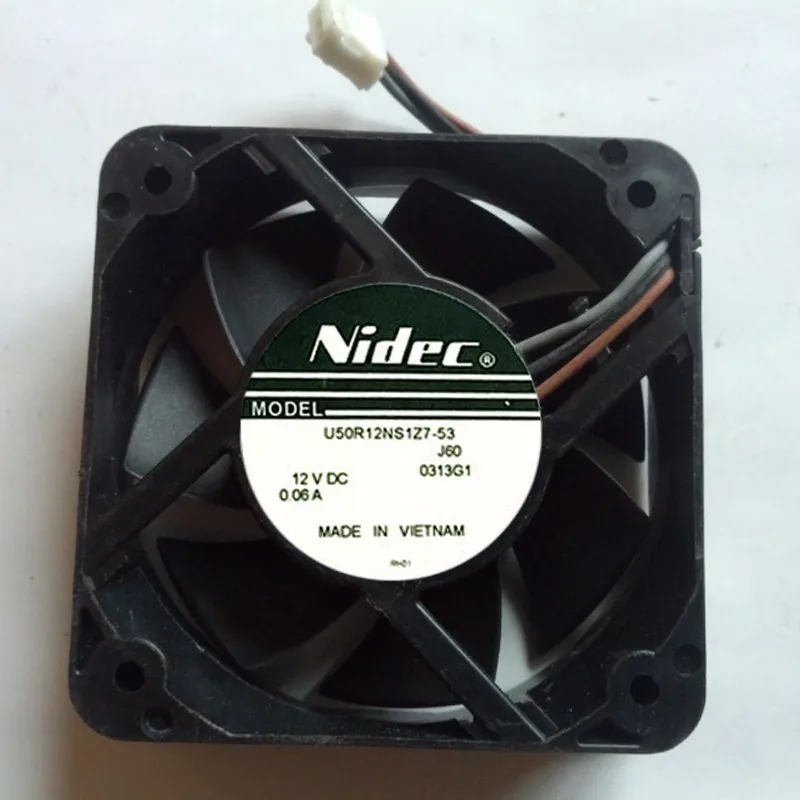Оригинальный NIDEC U50R12NS1Z7-53 J60 50*50*15 мм 5015 DC 12V 0.06A 3-линии Вентилятор охлаждения |