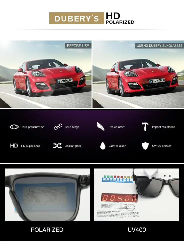 Fashion Men Women HD Polarized Sunglasses Coating Glasses Ultraviolet-proof Sport Driving Goggles Classic Design Mirror Sunglass