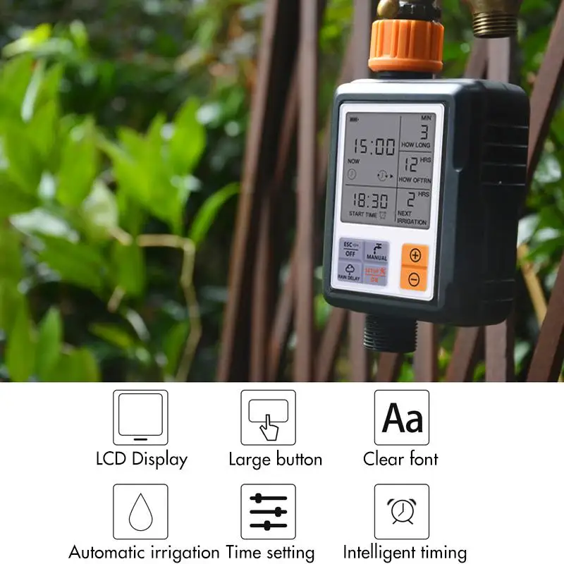 

Automatic Digital Watering Timer LCD Electronic irrigation Controllers Water Timer Home Garden Intelligence Watering System
