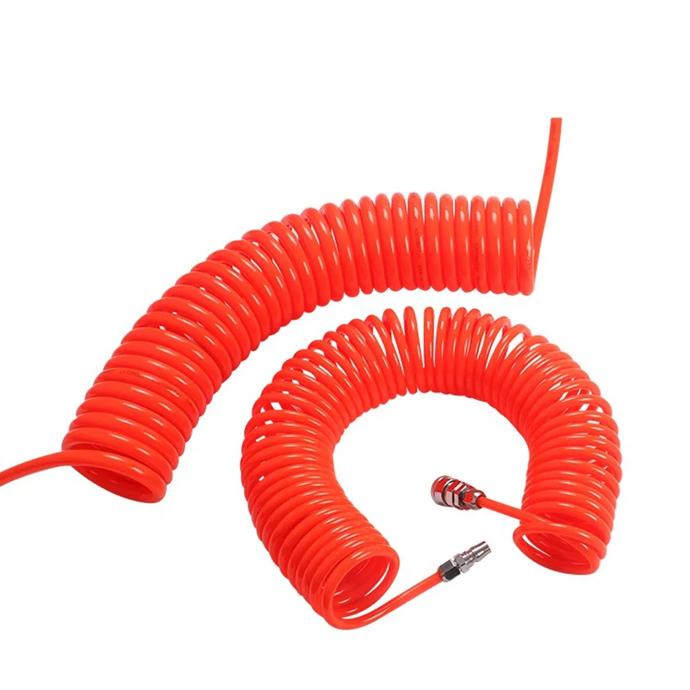 

5x8mm High Intensity Hose Quick Connector Line Duct Spring Tube Air Compressor Fitting Tool Durable Coiled PU Car