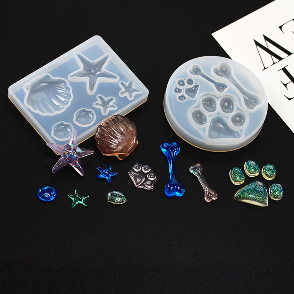 

New Useful Silicone Mold Sea Shell Starfish DIY Epoxy Resin Jewelry Making Pendant Decor Mirror Crystal Handmade Crafts Gifts