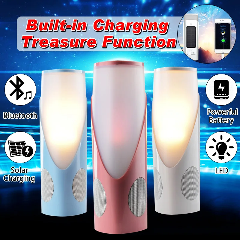 

Portable Solar Charging bluetooth Speaker with LED Light Flashlight Lantern for Outdoor Travel Camping Tent lanterna