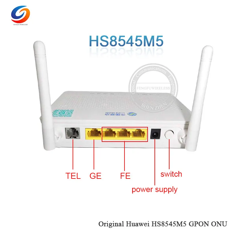 Оригинальная HG8545M5 GPON ONU ONT HS8545M5 1GE + 3FE 1voice usb WIFI Внешняя антенна такая же как F623 v6.0