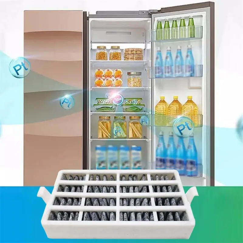 

3PCS Refrigerator Air Filter Activated Carbon Strainer Mesh Fridge Filter
