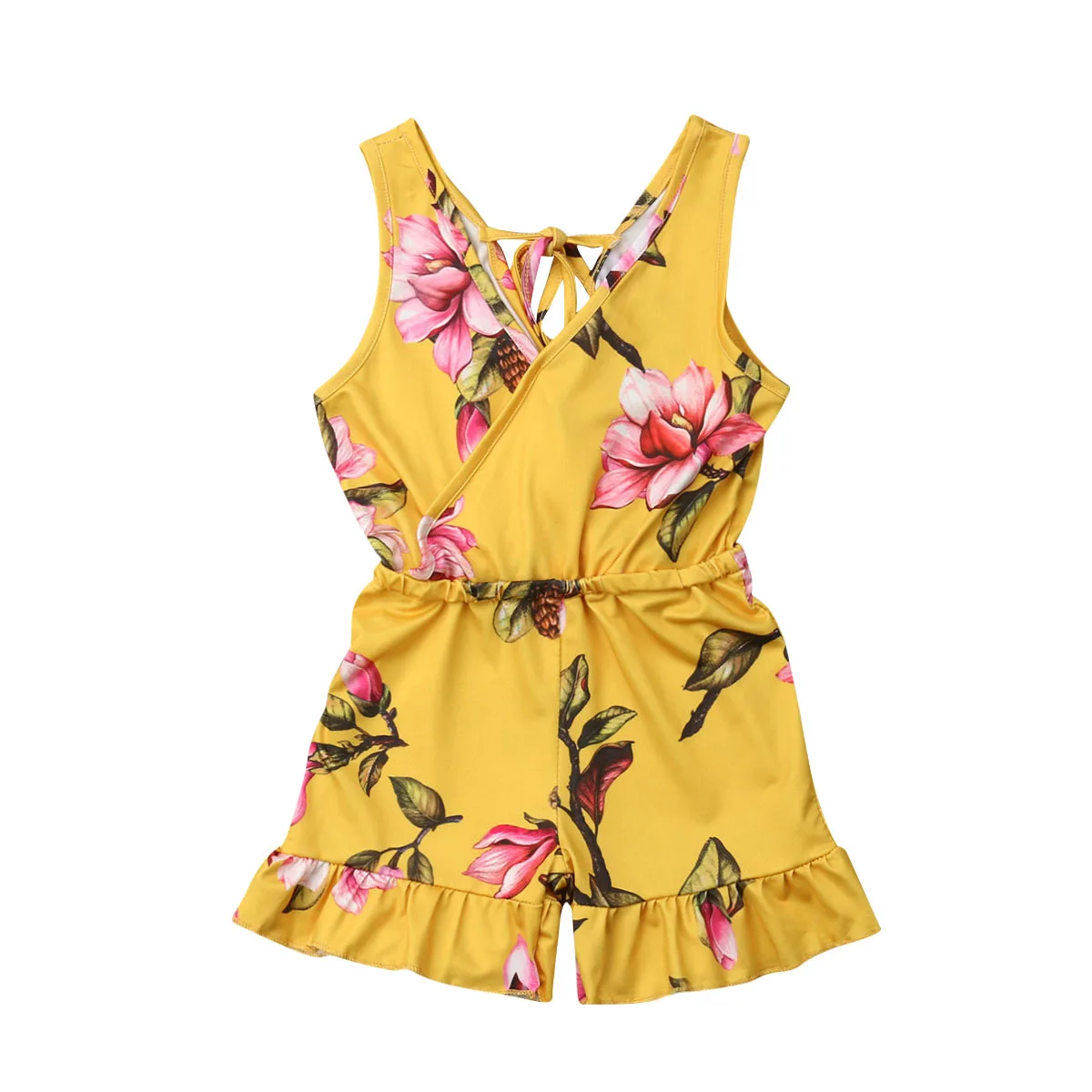 

New Arrivels Summer Toddler Baby Kids Girls Floral Romper Jumpsuit Outfit Summer Clothes 2-6Yrs
