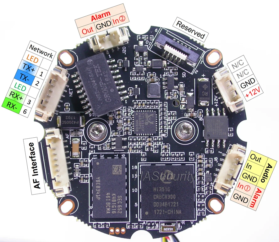 H.265 H.264 моторизованный 2,7-12 мм зум и Автофокус Объектив 1/2. " SONY STARVIS IMX291 CMOS Hi3516C CCTV IP камера Модуль платы блока программного управления