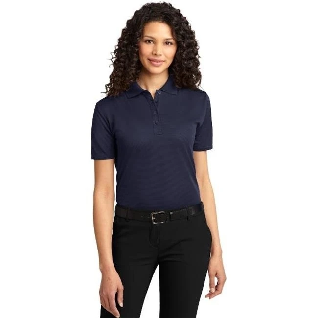 Port Authority L525 Ladies Dry Zone Ottoman Polo T-Shirt Navy - 2XL |