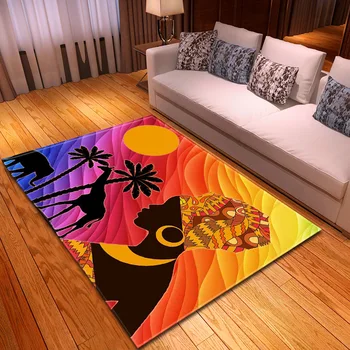 

Backlight Woman Head Profile Printed Carpet Rugs For Bedroom Home Living Room Decorative 8 Kinds Small Large Sizes alfombras