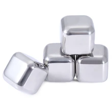 Креативный 8 шт из нержавеющей стали многоразовый охладитель камень лед для Виски кубик льда для пива винные напитки