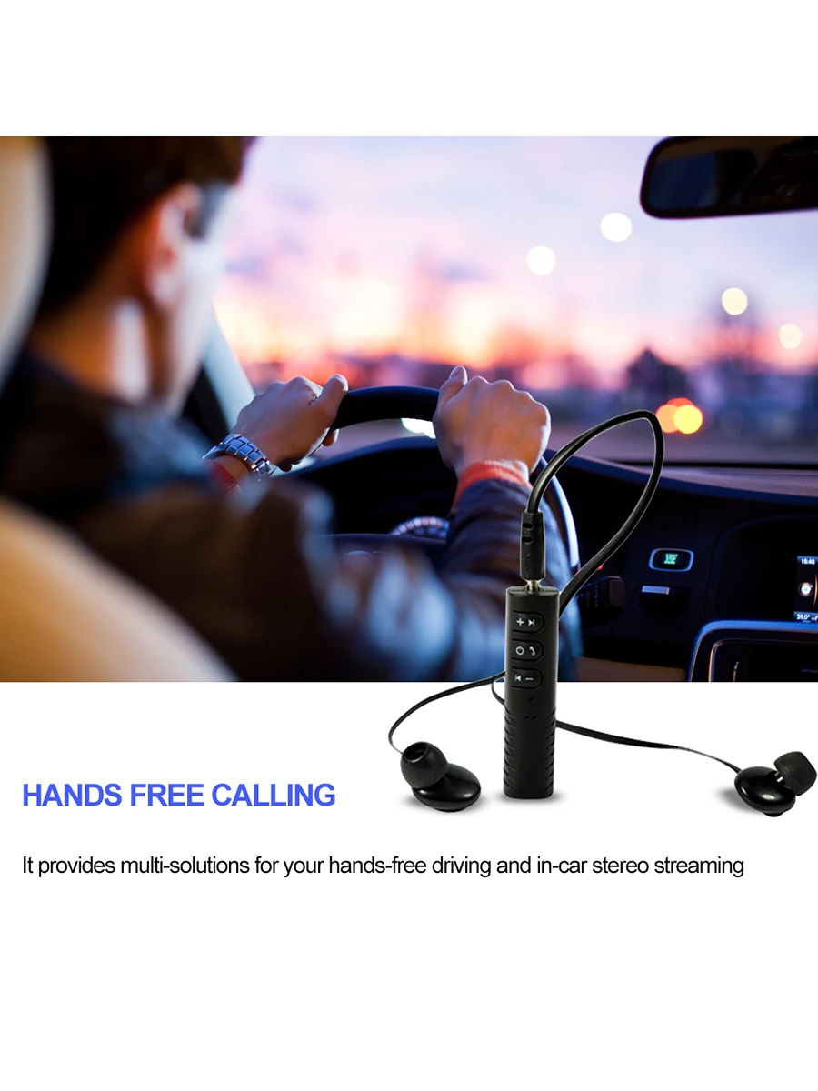 Автомобильный Bluetooth приемник AUX 3 5 мм адаптер громкой связи автомобильный