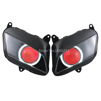 

Assembled Headlight White Angel Red Demon Eyes Set Kit Fits For Honda CBR600RR 07-12
