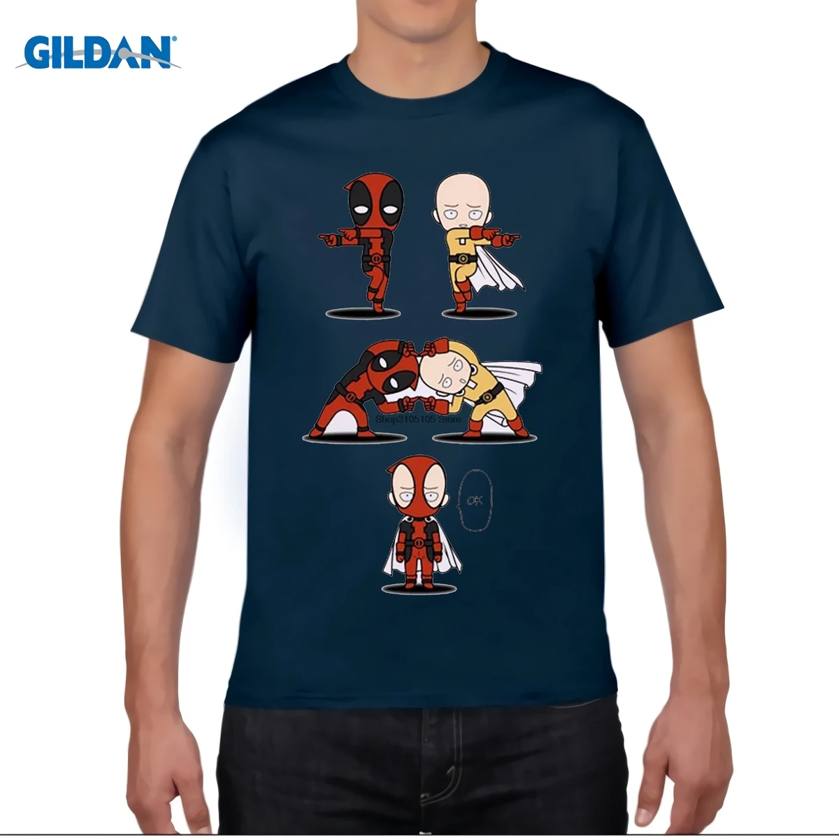 

GILDAN New One Pounch Man Cool Costume Men Casual T-shirt Mens T Shirts Fashion 2017 Funny Printed Homme S-XXXL