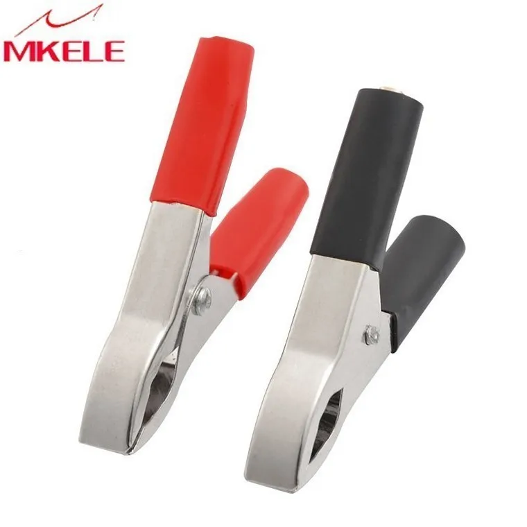 

Hot Sale Alligator Clamps Plastic Boot Coated Metal Battery Alligator Clips 75mm 10A Free Shipping