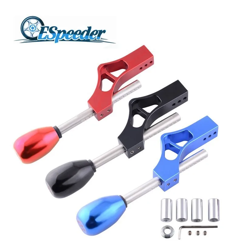 

ESPEEDER Single Bend Adjustable Car Short Shifter Extender With Gear Shift Knob Head For Honda Civic Integra CRX B18/20 D Series