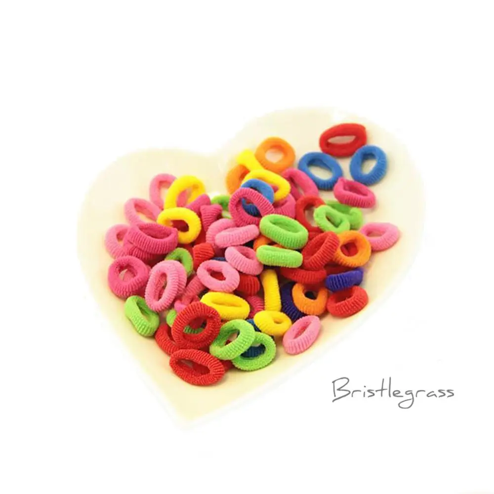 

BRISTLEGRASS 80 PCS 2.5cm Candy Color Elastic Rope Hair Ring Hair Band Kisd Ponytail Holders Girl Fashion Hair Accessories