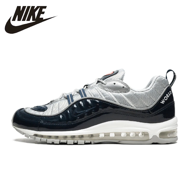 Nike Air Max 98 Аутентичные мужские кроссовки Новое поступление Дышащие анти скользкие удобные уличные спортивные кроссовки #844694