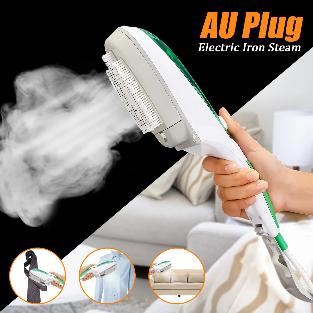 

Portable Handheld Fabric Laundry Cloth Wrinkle Brush Steamer 310X60X110mm Electric Steam Iron Steamer Eliminate Wrinkles