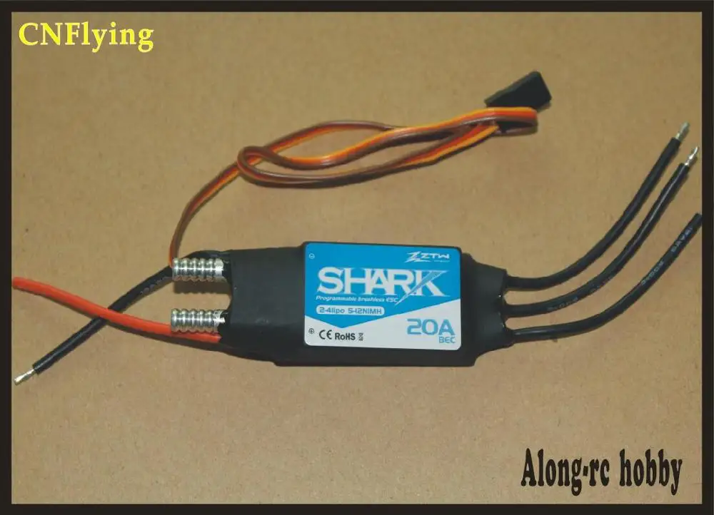 ztw shark 20A 40A 50A 60 70 80A водонепроницаемый бесщеточный ESC для лодки с системой водяного охлаждения RC модель лодки