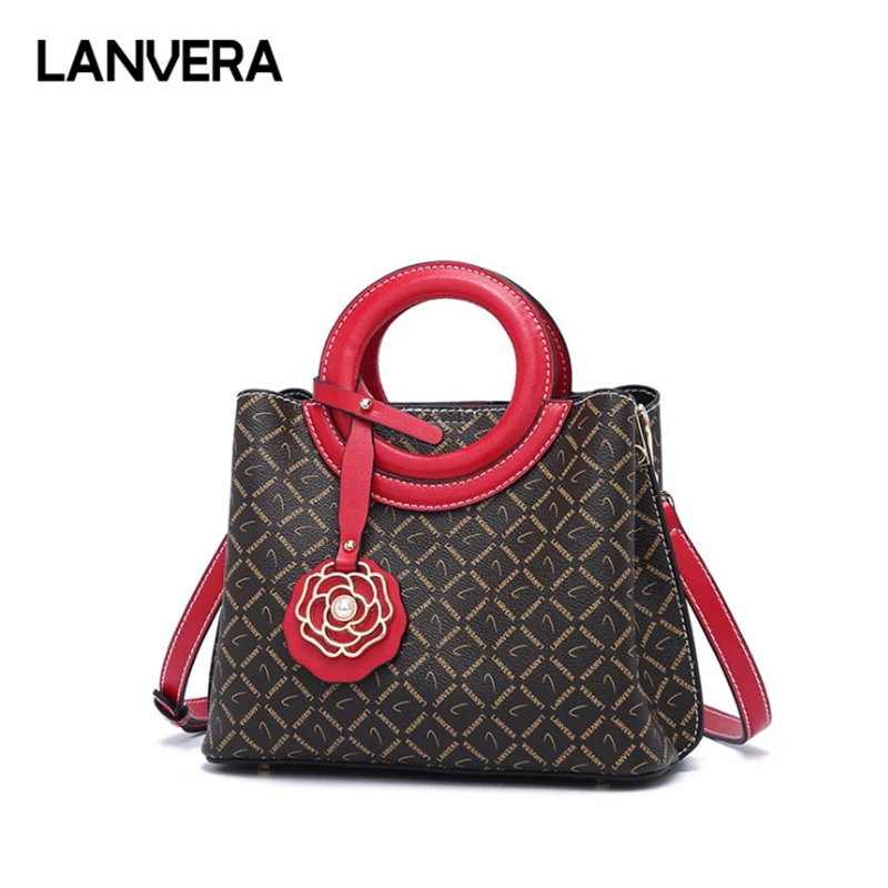 

LANVERA Women's Leather Shoulder Bags Handbags Crossbody Bags For Women 2018 Ladies Hand Bag Bolsa Feminina 8050