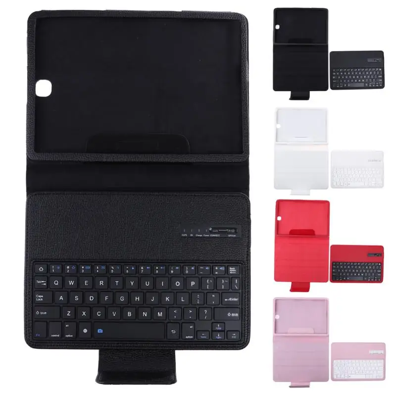 

2 in 1 Portable Detachable Wireless Bluetooth Keyboard + PU Leather Cover Case Tablet Stand for Samsung Galaxy Tab S2 / T8 9.7''