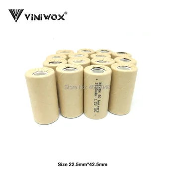

DIY to 9.6V 12V 14.4V 18V 24V Power Tool Electrical Batteries Packs Subc Cell Ni-MH Rechargeable Really 1.2V SC 2500mAh Battery