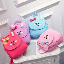 New Cute Children Backpack Mini Backpack Leather Women Cartoon Back Pack Backpacks For Teenage Girls Small