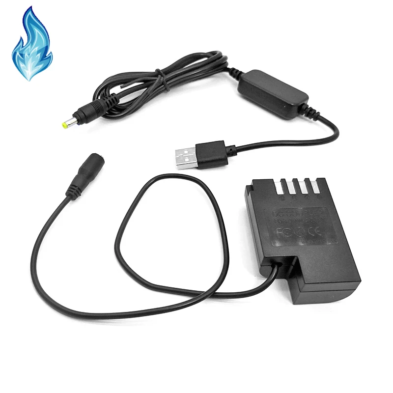 

DMW-BLF19E DMW DCC12 Coupler + Power Bank USB Cable Adapter for Panasonic Lumix DMC-GH3 DMC-GH4 GH5 GH4 GH5s G9 Camera