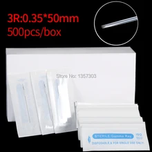 500 шт./кор. татуировки 3R иглы для Перманентный макияж бровей и губ Munsu макияж машина 0,3 мм* 50 мм